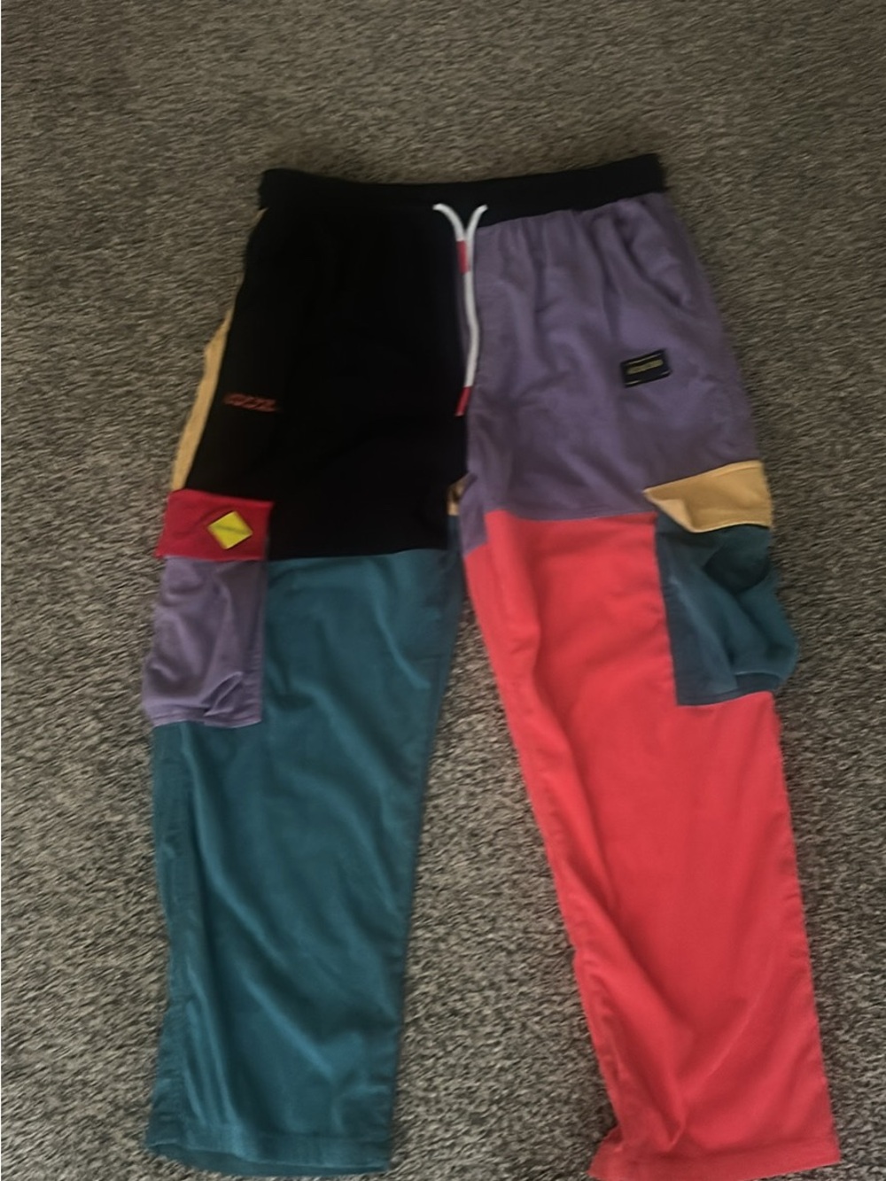 Men’s Colorblock Cargo Jogger Pants - Multi